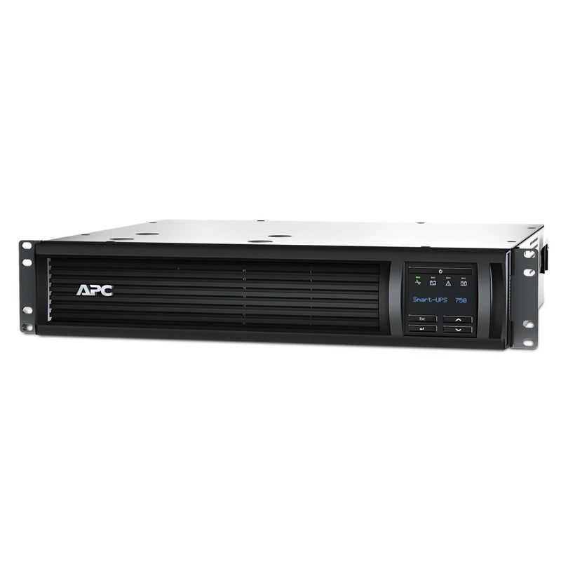 اي بي سي **SMT750RMI2UC | مزوّد طاقة غير منقطع (UPS) من APC طراز Smart‑UPS بقدرة 750 فولت‑أمبير، مزوّد بشاشة LCD، قابل للتركيب على الراك بحجم 2U، يعمل على جهد 230 فولت** - Image 1